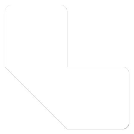 Ergomat DuraStripe Mean Lean 4inx4inx2in Half Angle Corners White, 70PK DSML-C4x4x2-W-KIT